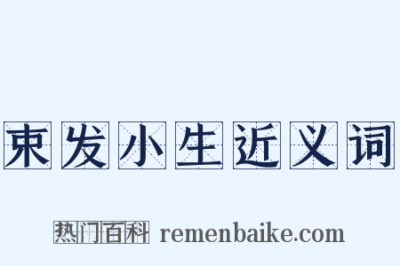 束发小生近义词是什么意思的图片